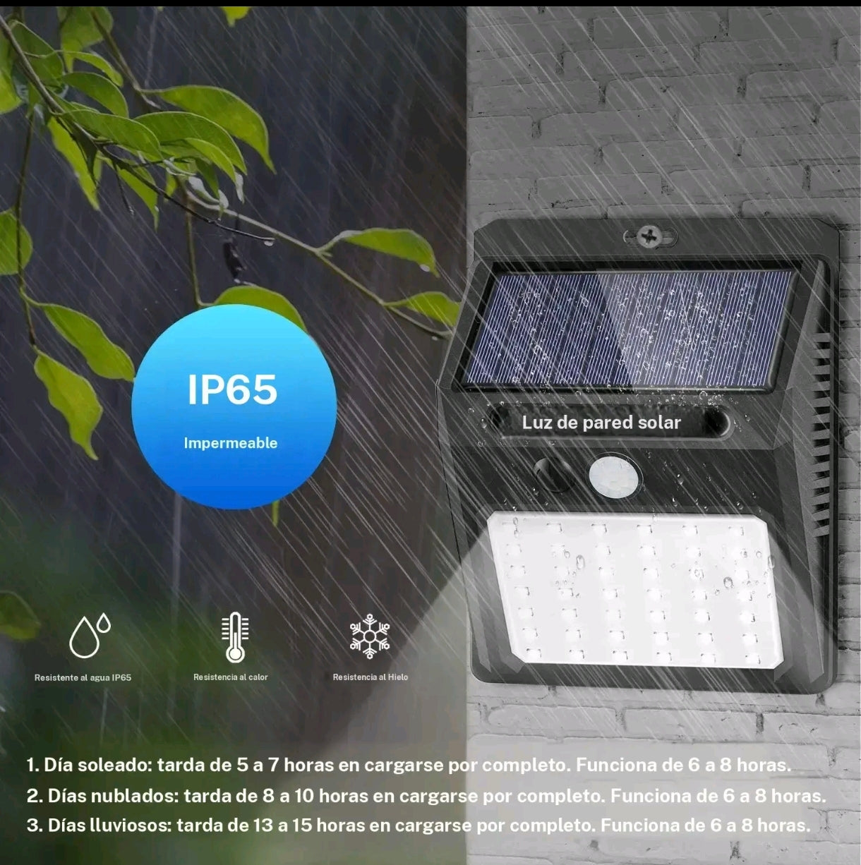 Luz Solar LED con Sensor de Movimiento 6 UNIDADES